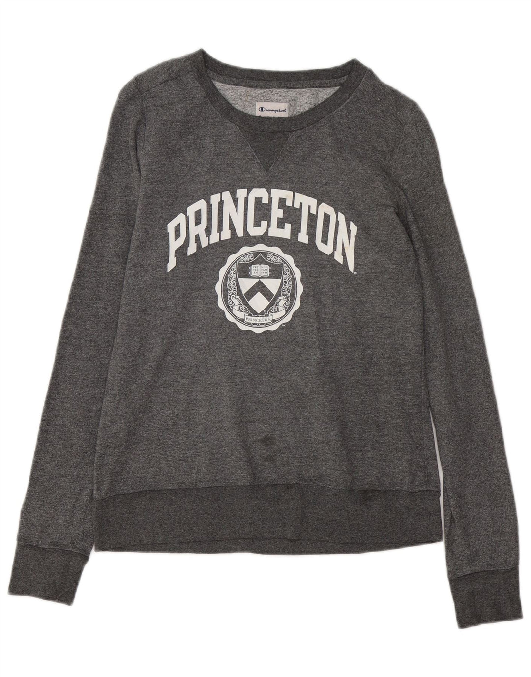 CHAMPION Suéter feminino com estampa Princeton Reino Unido 10 pequeno cinza