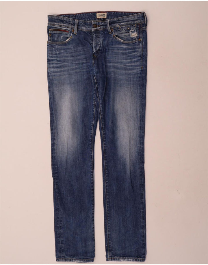 TOMMY HILFIGER Masculino Jeans Slim Distressed W32 L34 Azul Algodão
