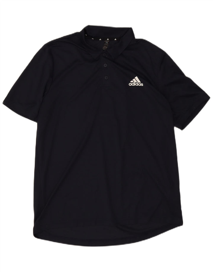 Adidas Mens Aeroready Polo Grande Azul Marinho Poliéster