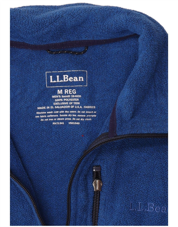 Jaqueta de lã masculina L.L.Bean UK 38 poliéster azul médio