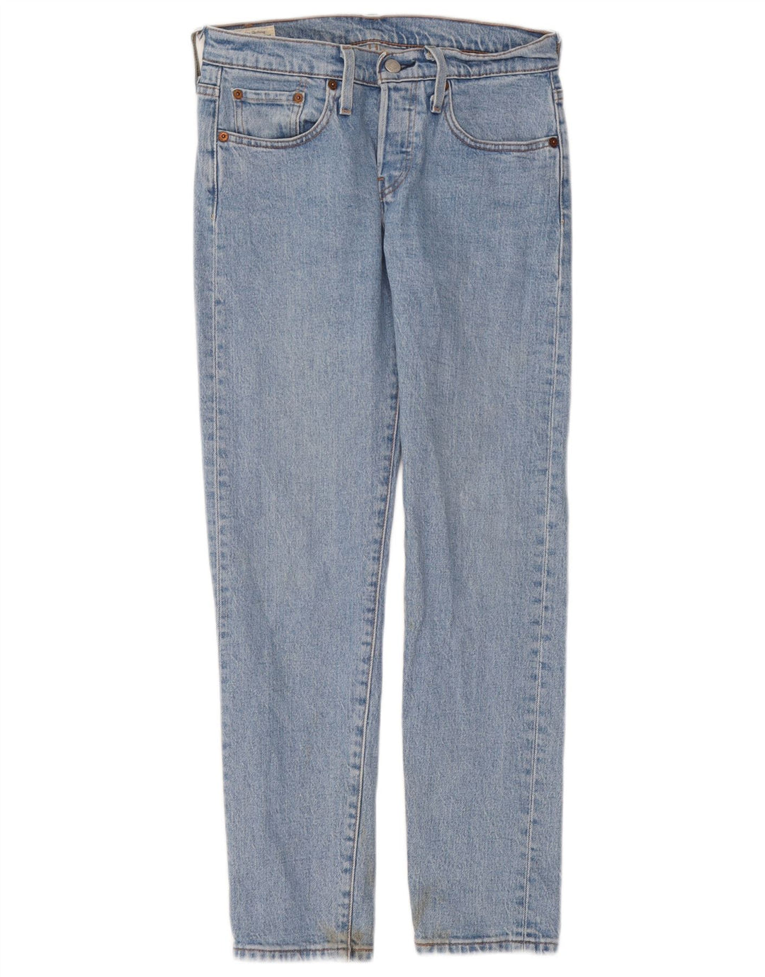 Calça jeans feminina Levi's 501 Straight W24 L28 azul algodão