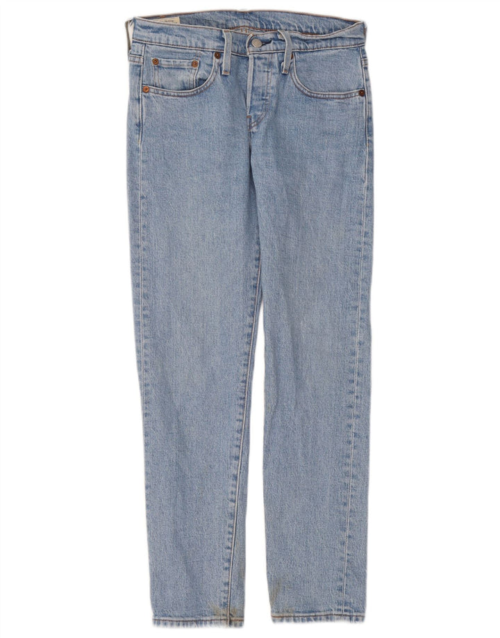 Calça jeans feminina Levi's 501 Straight W24 L28 azul algodão
