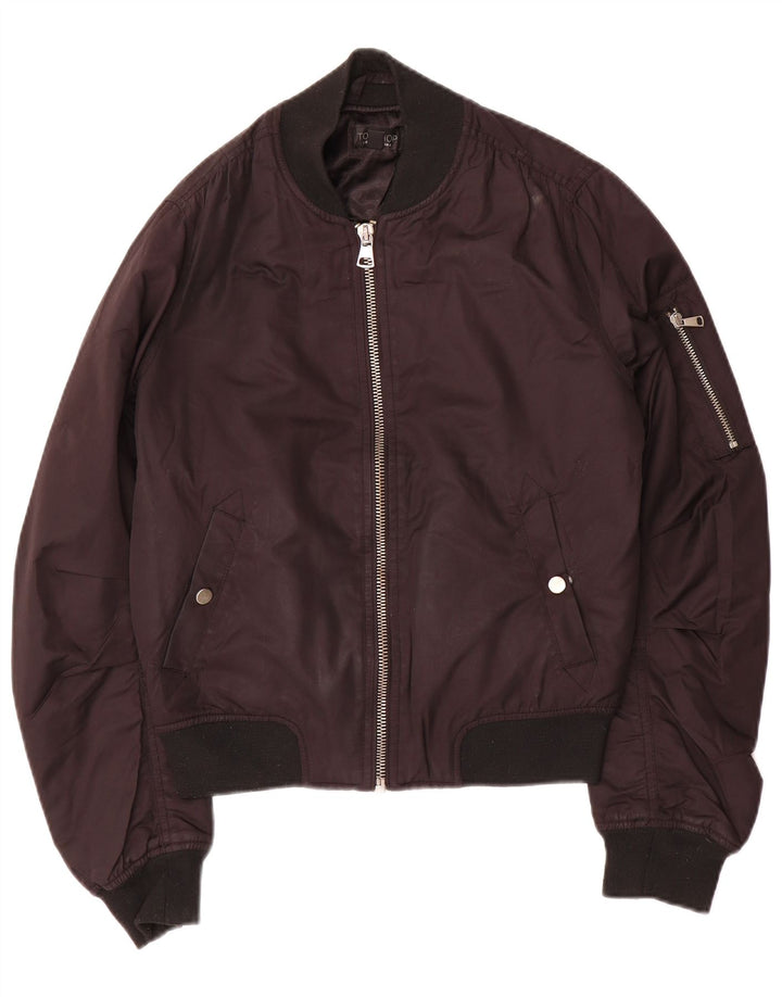 Jaqueta bomber feminina Topshop UK 8 poliéster preto pequeno