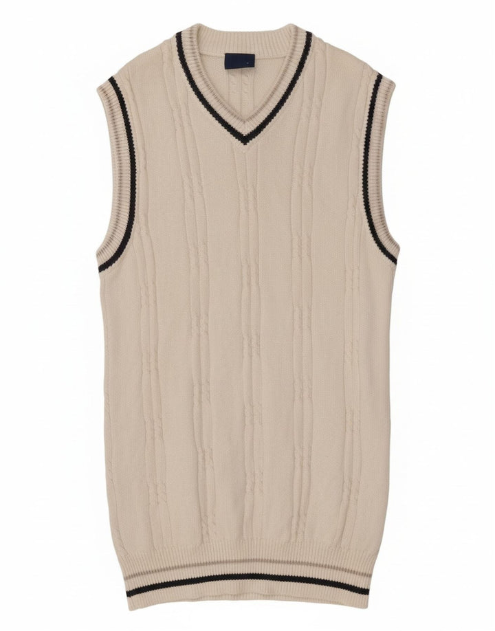 FISHBONE Colete masculino regata grande algodão branco