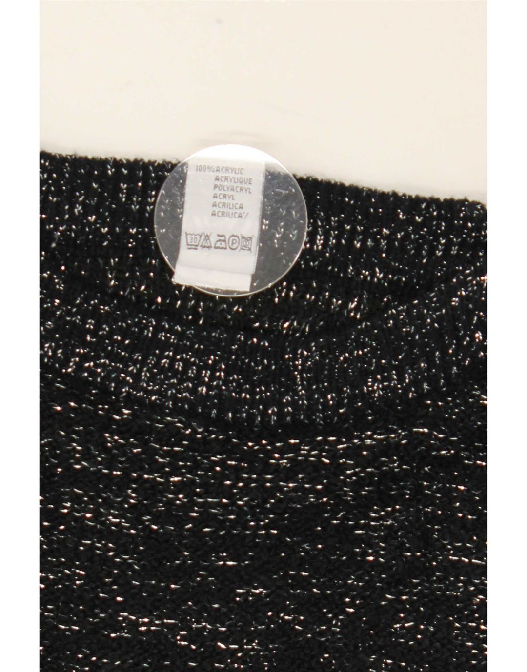Suéter feminino C&A com gola canoa EU 40 acrílico manchado preto médio