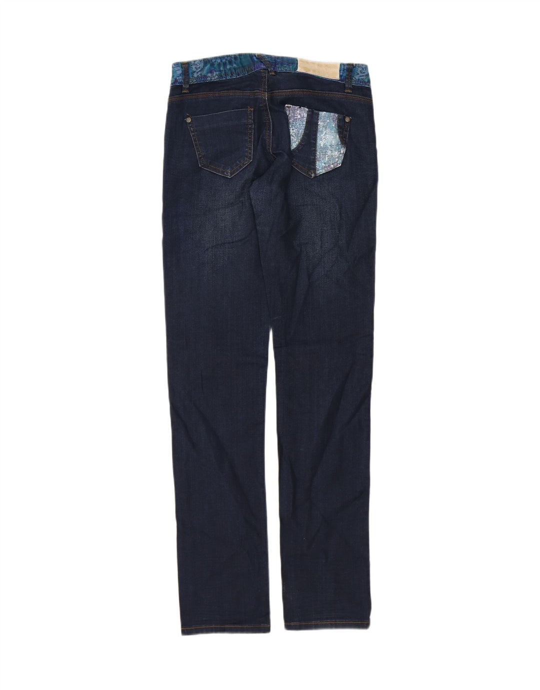 DESIGUAL Jeans Slim Feminino W28 L33 Azul Marinho