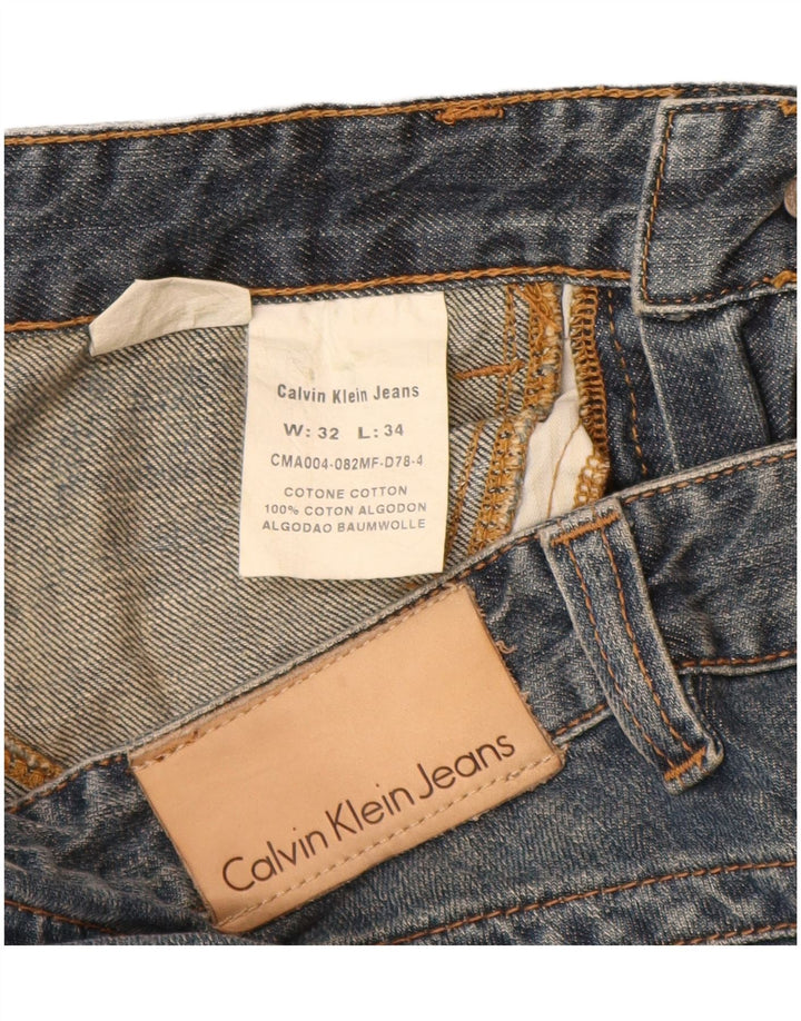 Calça jeans reta feminina CALVIN KLEIN W32 L34 algodão azul