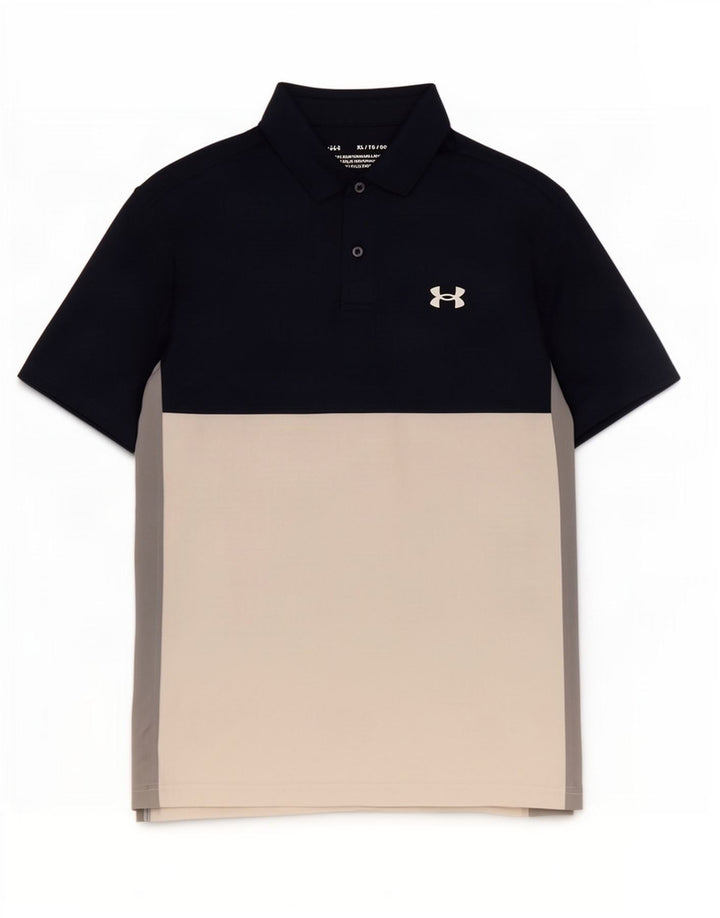 Camisa polo masculina Under Armour XL azul marinho colorblock elastano