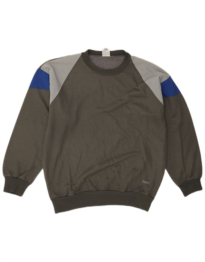 Rodeo Mens Moletom Jumper IT 50 Medium Khaki Colourblock Poliacrílico