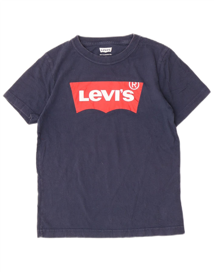 Camiseta Levi's Boys Regular Graphic 9-10 Anos Azul Marinho Algodão