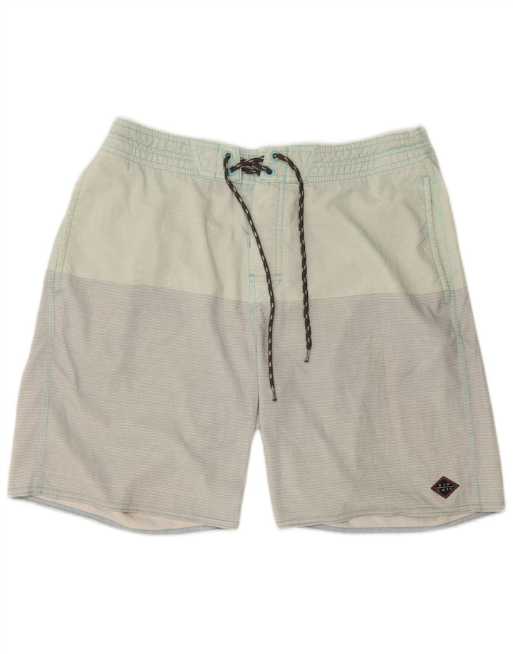 Shorts de natação masculino Rip Curl médio verde colorblock