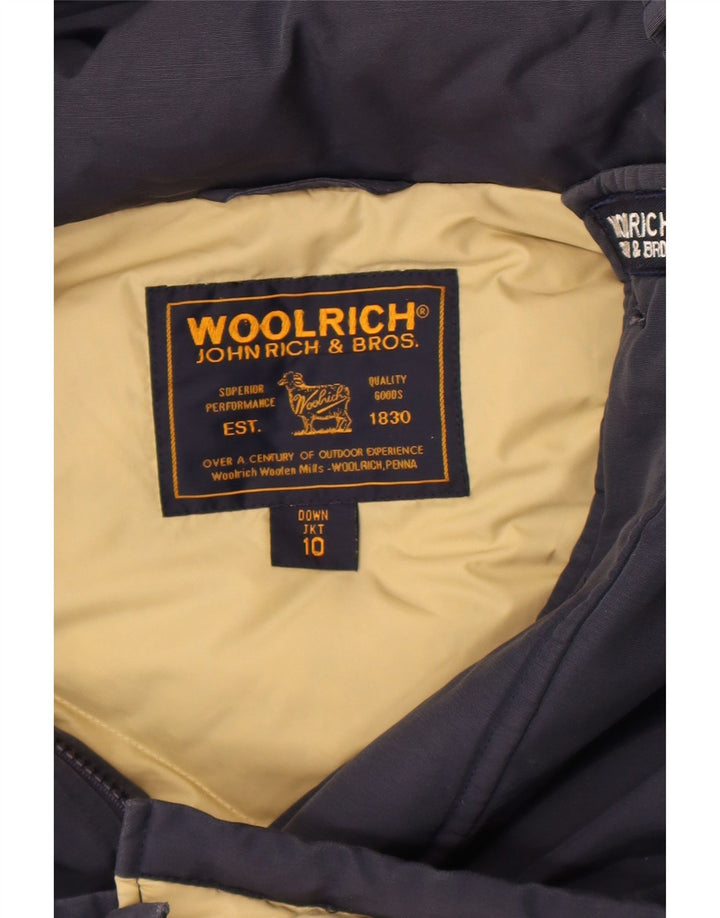 Casaco acolchoado com capuz Woolrich Boys 9-10 anos azul marinho
