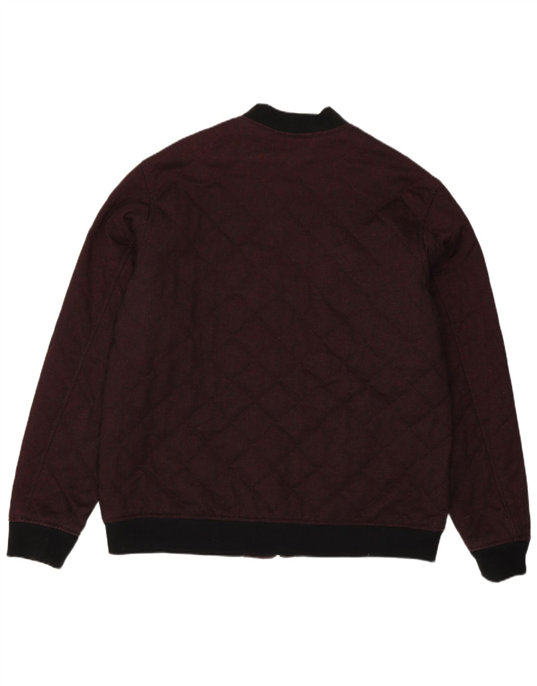 Jaqueta bomber acolchoada masculina Zara Reino Unido 44 2XL Borgonha
