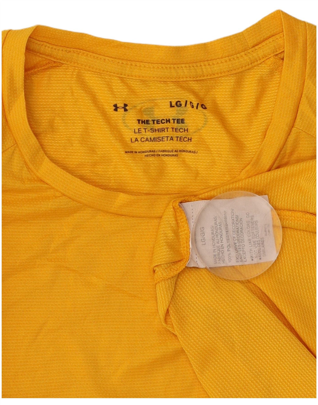 Camiseta masculina UNDER ARMOUR grande poliéster amarelo