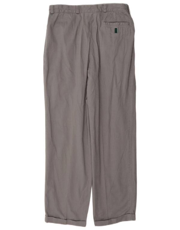Calça Chino Masculina Vintage IT 46 Pequena W29 L30 Algodão Cinza