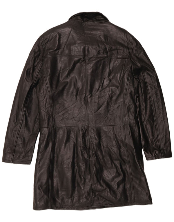Casaco de couro masculino privado IT 50 grande preto