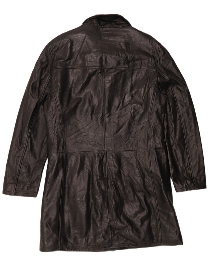 Casaco de couro masculino privado IT 50 grande preto
