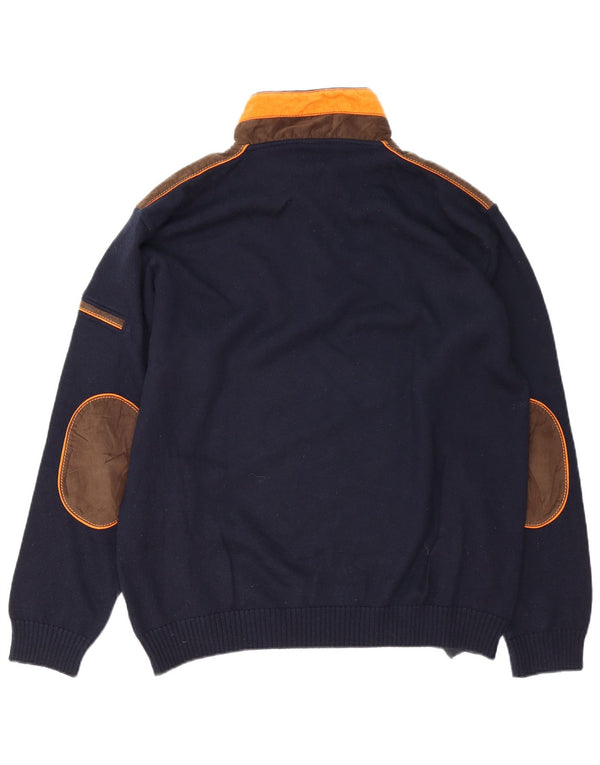 Suéter masculino Paul & Shark Yachting com zíper e gola 2XL azul marinho