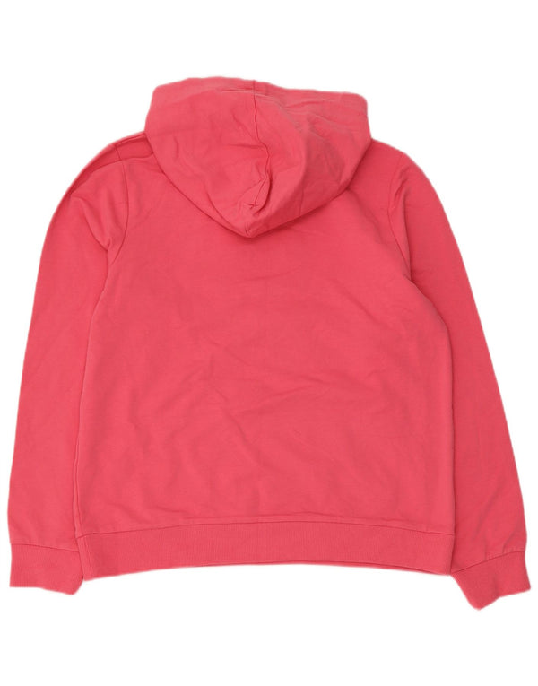 Fila feminino gráfico moletom com capuz UK 14 médio algodão rosa