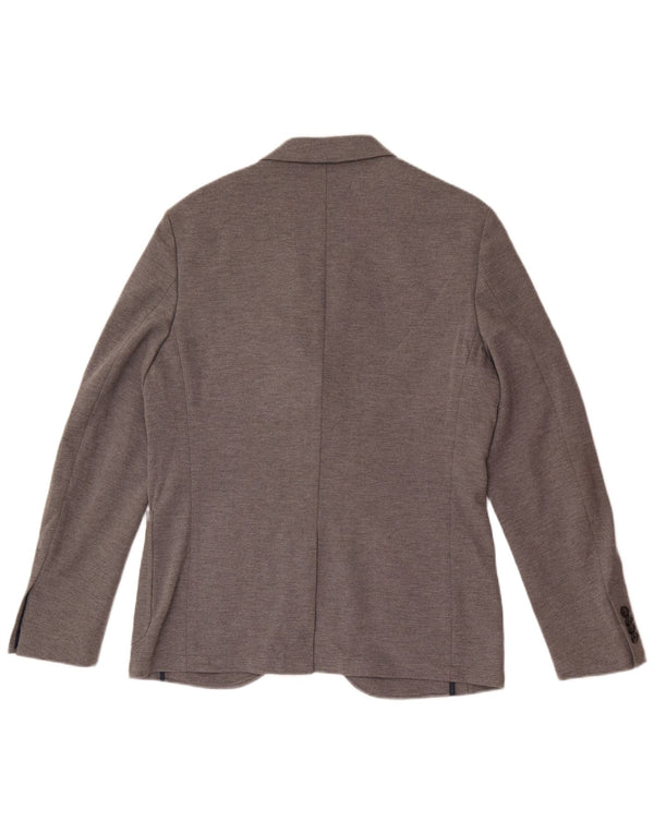 Jaqueta blazer masculina de 2 botões Jack Wills Reino Unido 38 cinza médio poliéster clássico