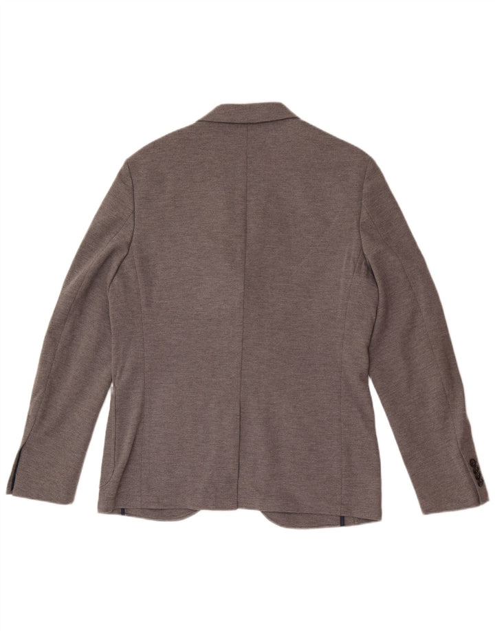 Jaqueta blazer masculina de 2 botões Jack Wills Reino Unido 38 cinza médio poliéster clássico