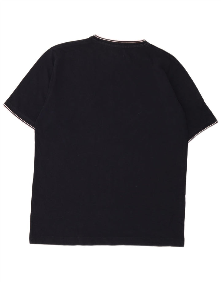 Camiseta masculina Kappa Top grande algodão azul marinho