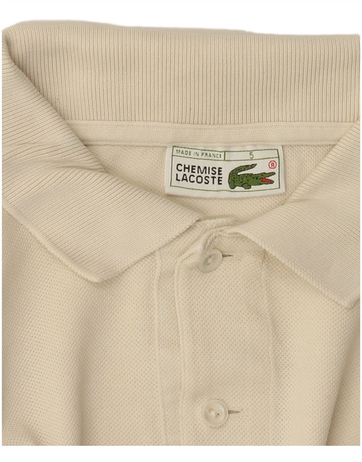 Camisa polo masculina LACOSTE tamanho 5 grande bege