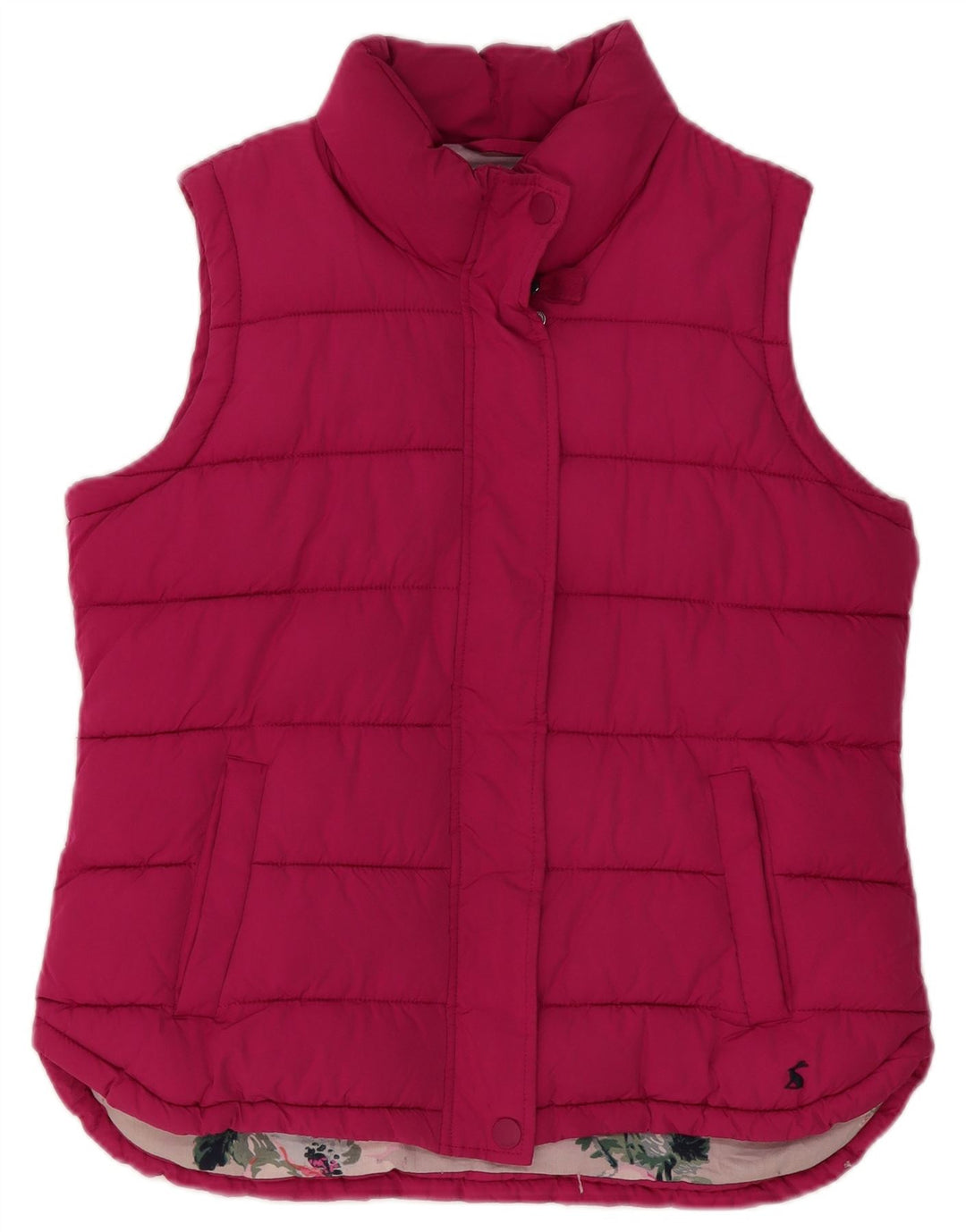 Gilet feminino acolchoado Joules UK 14 grande poliéster rosa