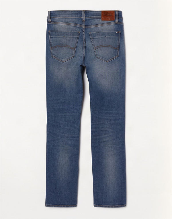 Jeans retos masculinos Tommy Hilfiger W32 L30 algodão azul