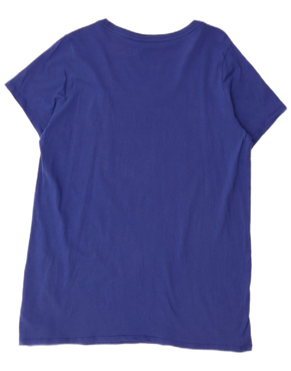 Camiseta Nike masculina gráfica top grande algodão azul
