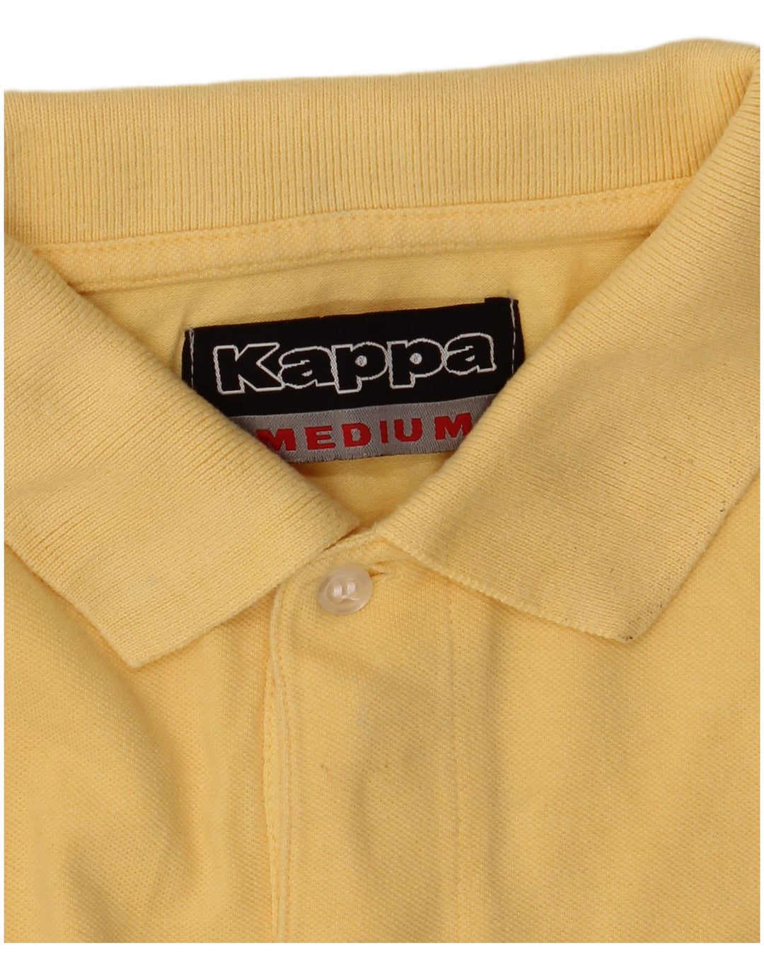 Camisa polo masculina Kappa algodão amarelo médio