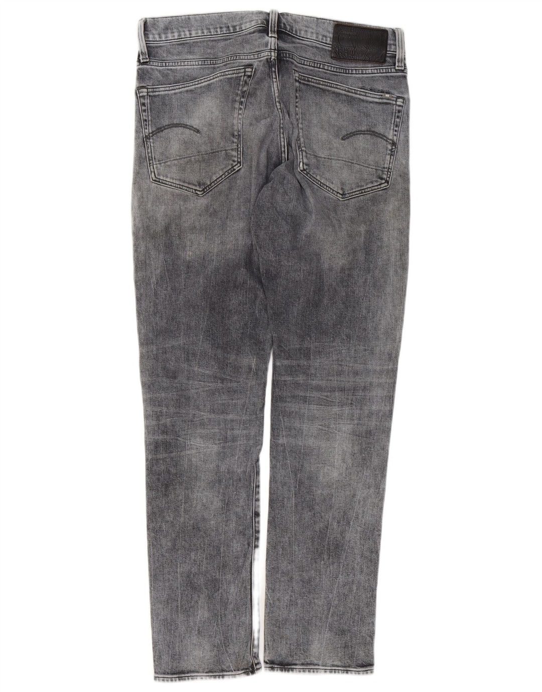 Calça jeans masculina G-STAR 3301 regular cônica W33 L32 algodão cinza