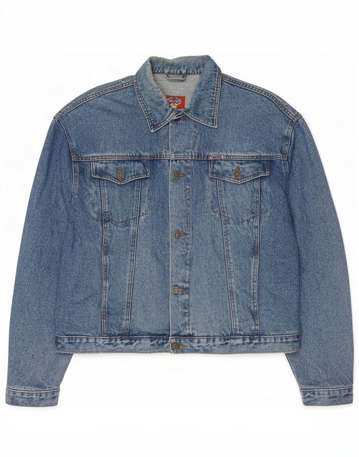 Jaqueta jeans masculina vintage UK 42 XL azul