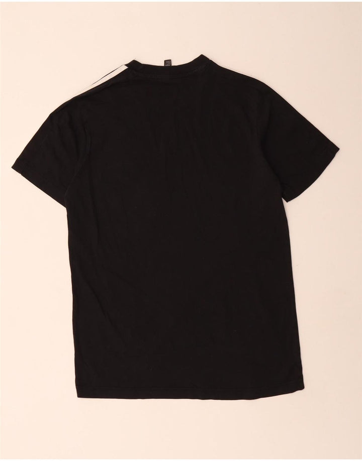 Adidas Mens Camiseta Top Pequeno Algodão Preto