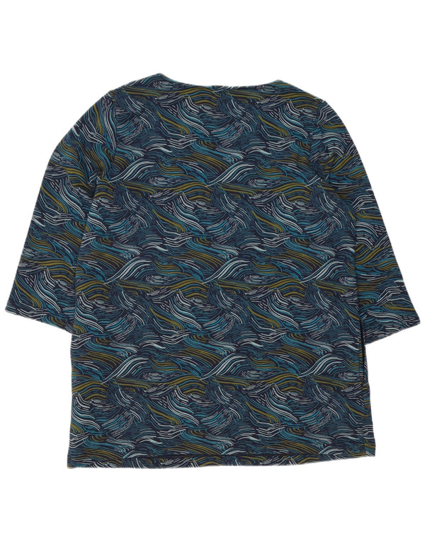 SEASALT CORNWALL Vestido feminino com padrão abstrato em mudança Reino Unido 16 grande azul