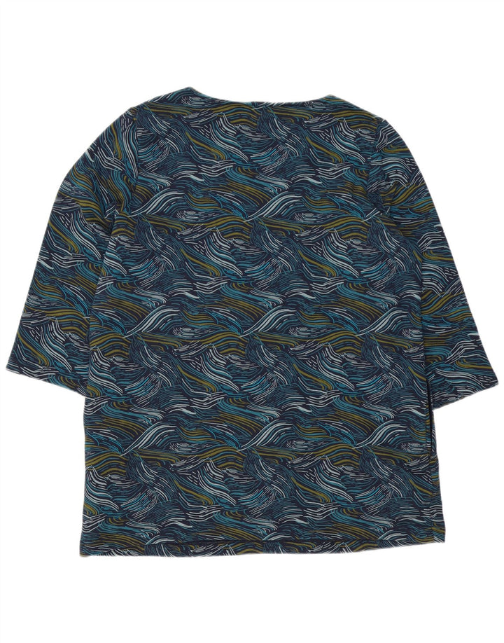 SEASALT CORNWALL Vestido feminino com padrão abstrato em mudança Reino Unido 16 grande azul