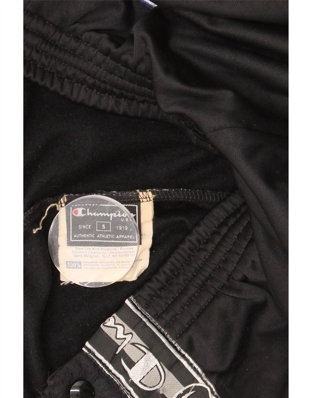 Calça de treino feminina CHAMPION UK 10 pequena preta poliéster