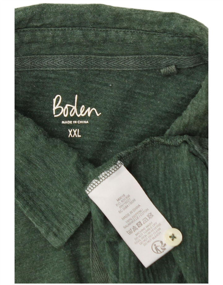 Camisa polo masculina de manga comprida BODEN 2XL algodão verde