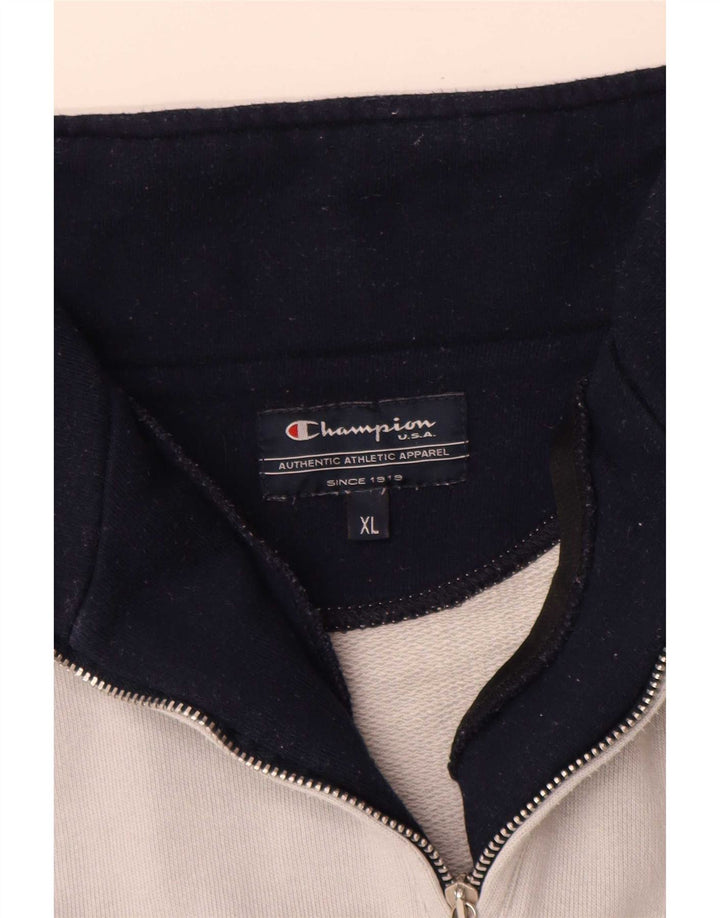 Suéter masculino Champion com zíper e gola XL cinza
