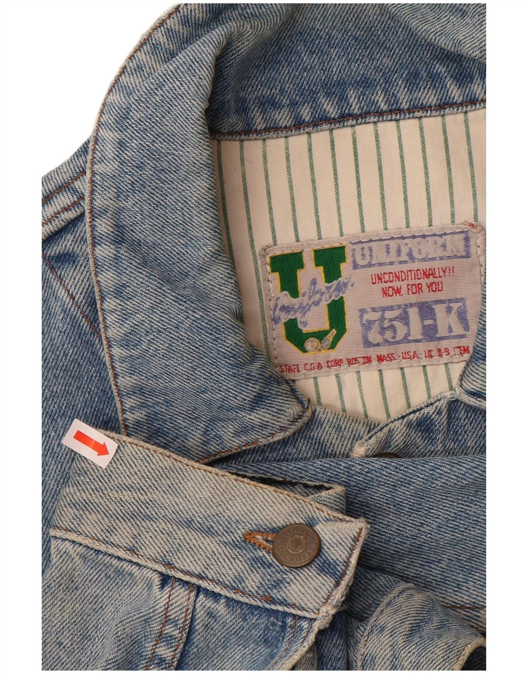 Jaqueta jeans masculina UNIFORM UK 38 azul médio