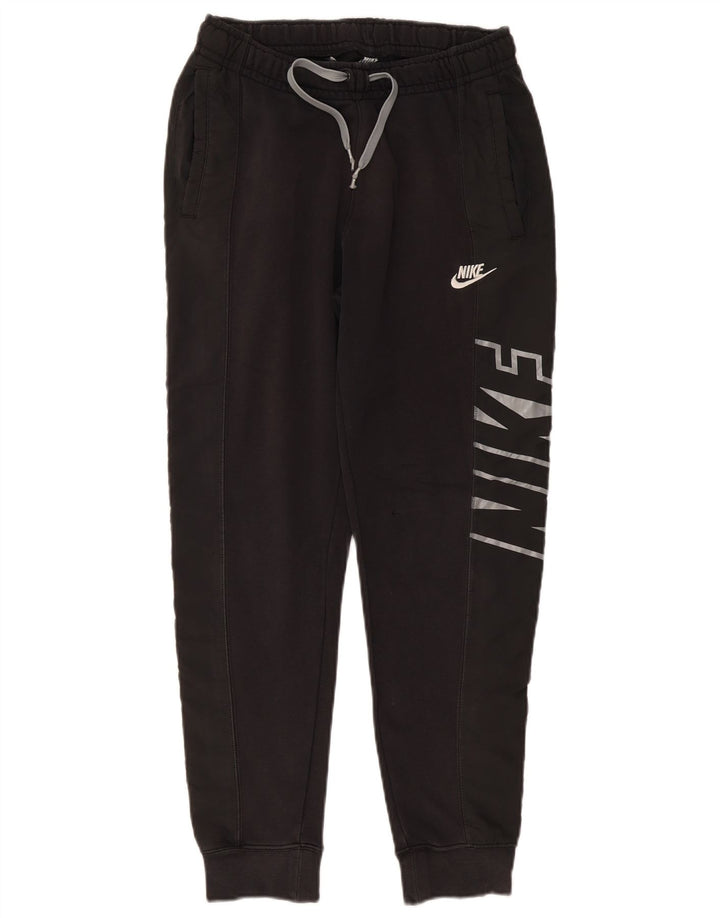 Nike masculino gráfico agasalho calças joggers pequeno algodão preto