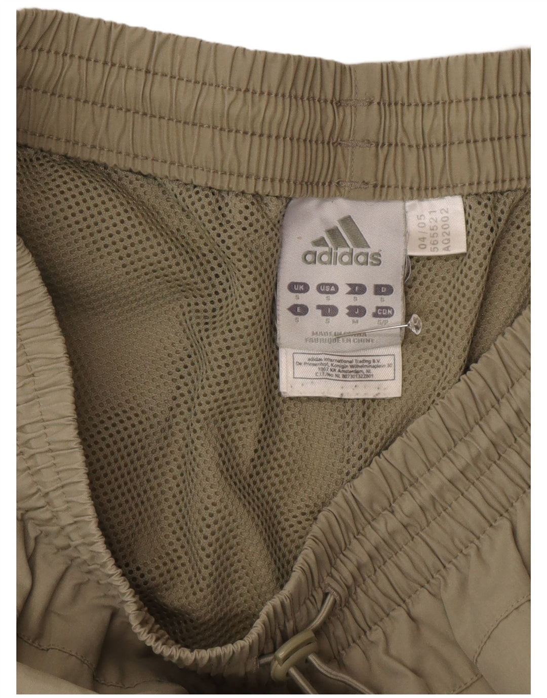 Adidas Mens Capri Calças De Treino Pequeno Poliéster Cáqui