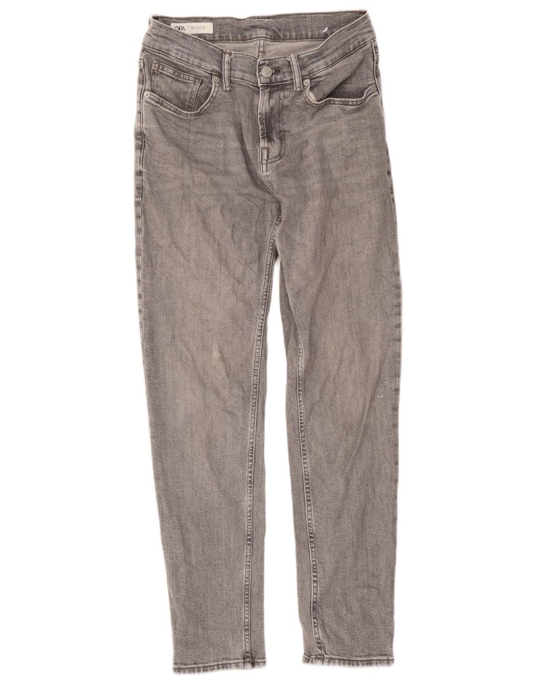 Zara Mens Slim Jeans EU 38 Pequeno W30 L29 Algodão Cinza