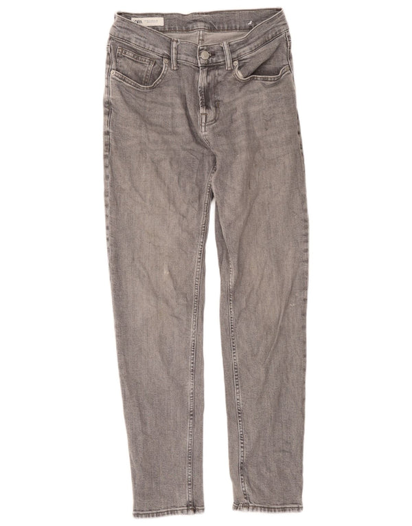 Zara Mens Slim Jeans EU 38 Pequeno W30 L29 Algodão Cinza