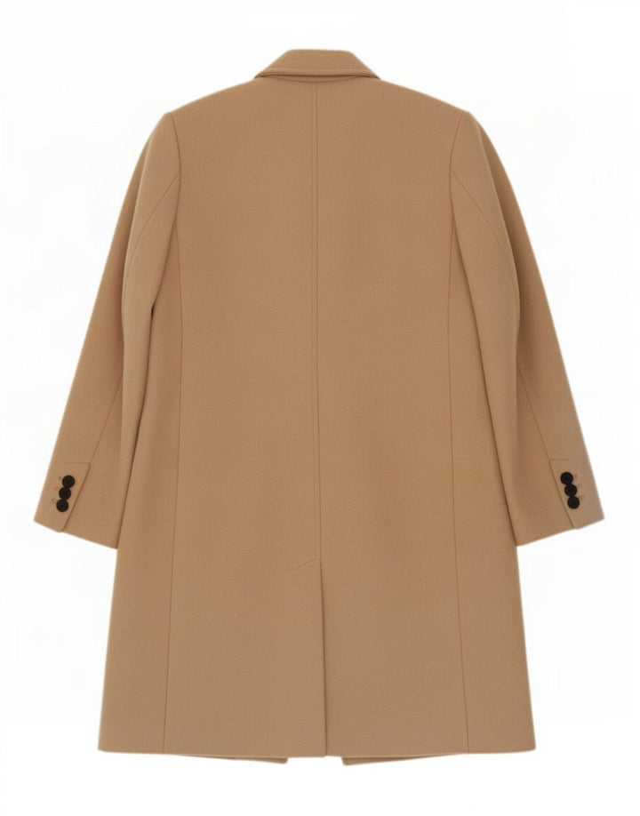 Sobretudo feminino Zara UK 6 XS poliéster bege