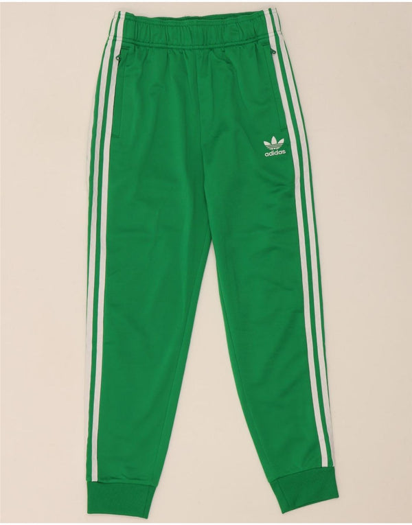 Adidas meninos calças de treino joggers 12-13 anos verde poliéster
