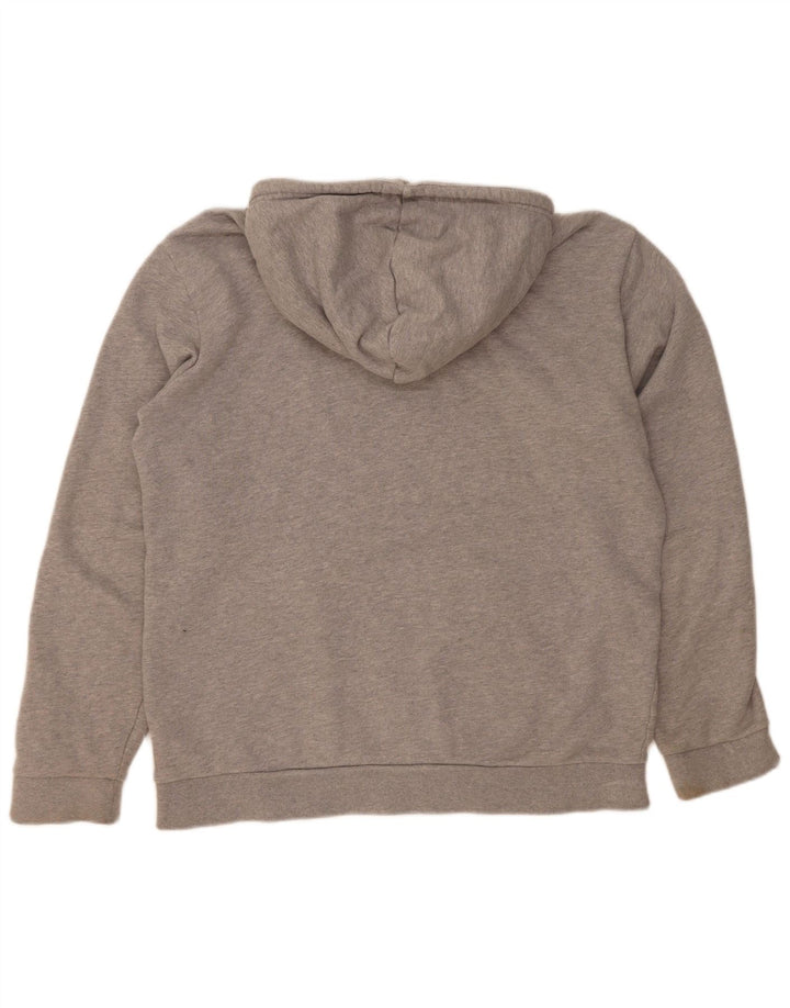 Adidas Mens Hoodie Jumper Médio Cinza Algodão Flecked