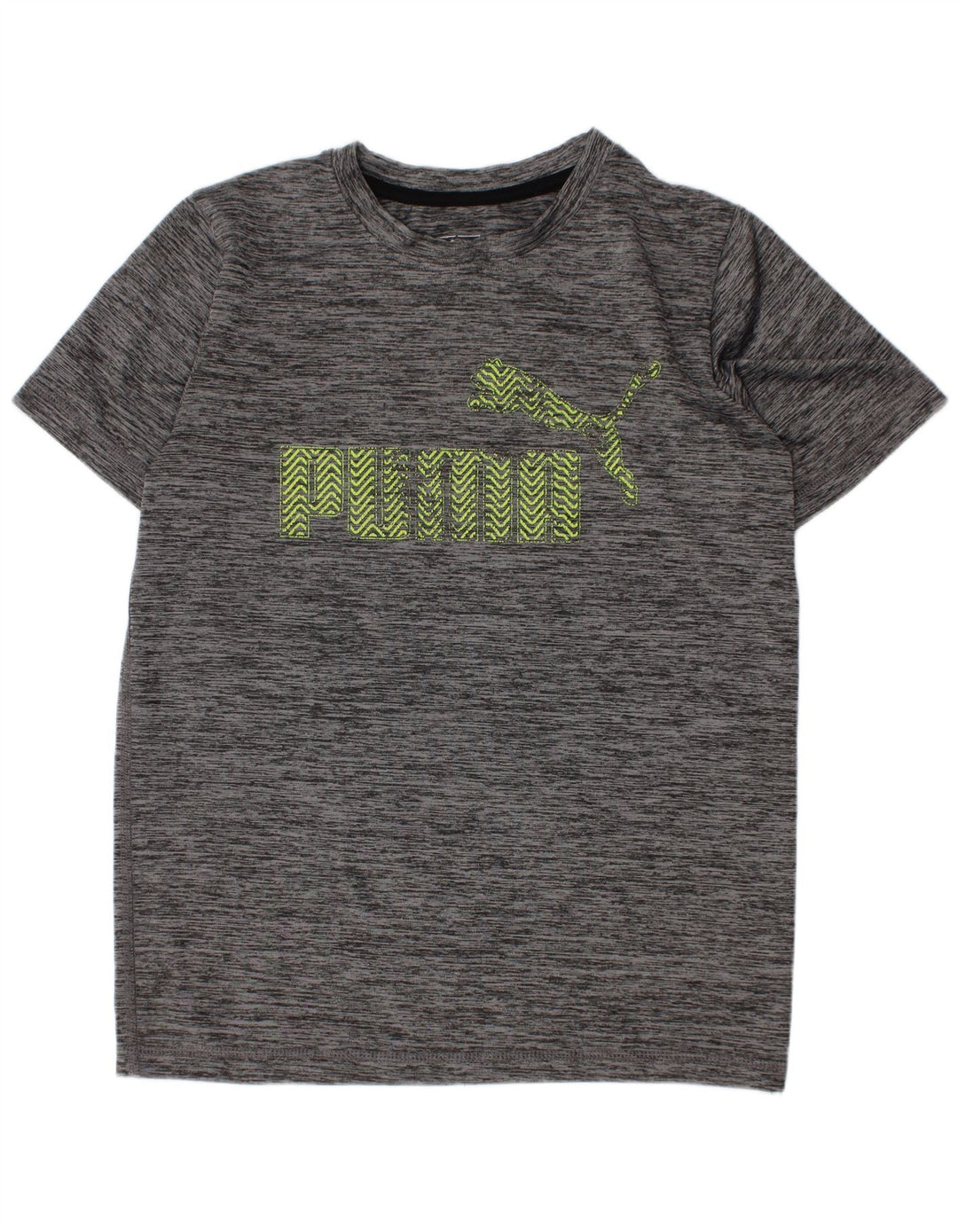 Camiseta Puma Meninos Graphic 7-8 Anos Pequeno Poliéster Cinza Manchado