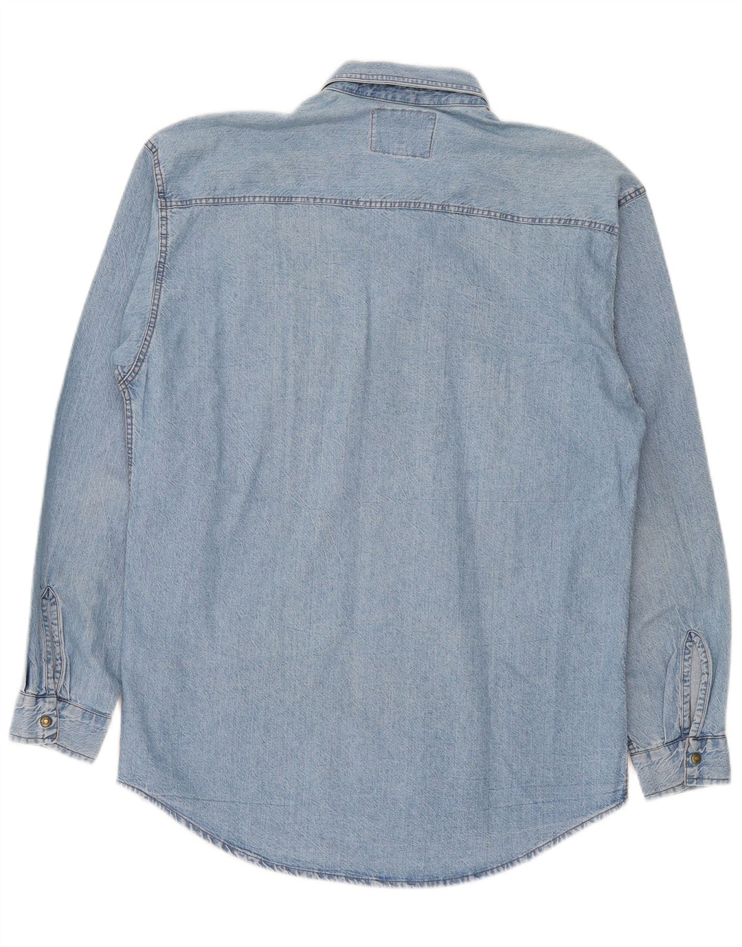 Camisa jeans masculina Carrera algodão azul médio