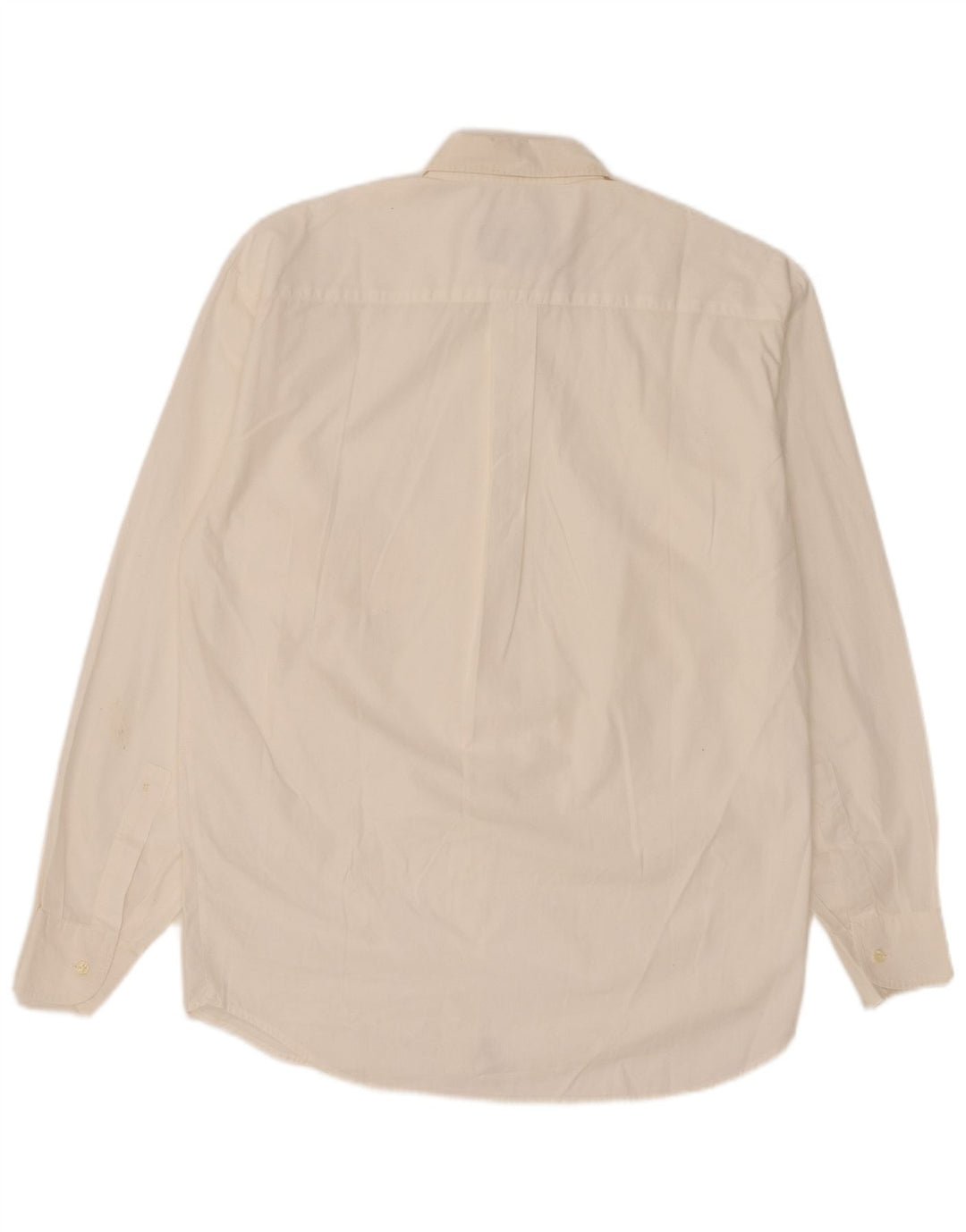 Camisa masculina vintage pequena de algodão branco
